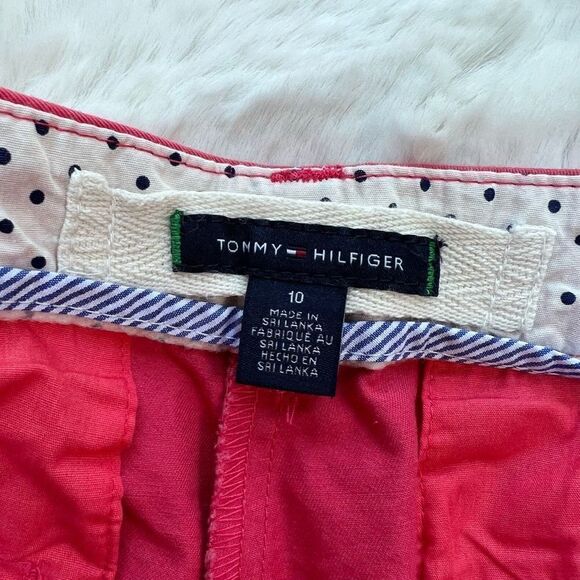 Tommy Hilfiger Bermuda Chino Shorts Nantucket Red Classic Preppy size 10 - Picture 3 of 12